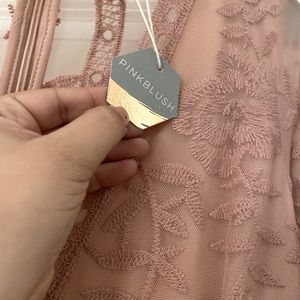 light pink lace maternity dress